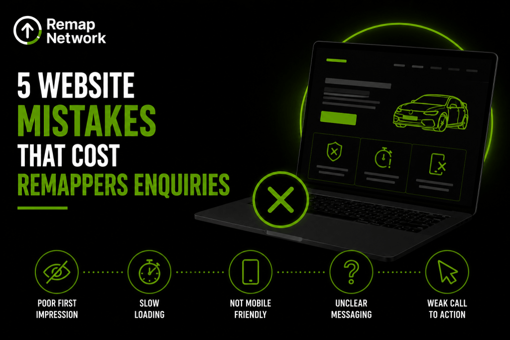 website mistakes that cost remappers enquiries